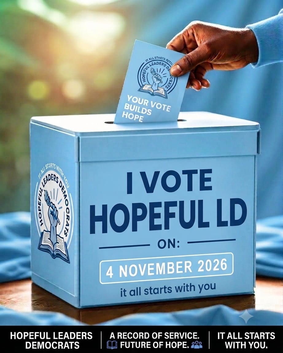 I Vote Hopeful LD ballot box — 4 November 2026, it all starts with you